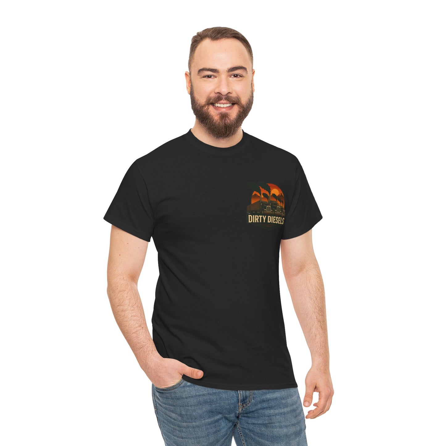 Trucker Mountain Range Front/Back Unisex T-Shirt
